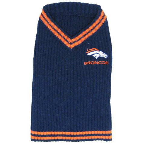 Denver Broncos Dog Sweater Xtra Small