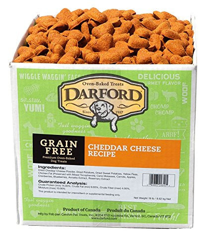DARFORD Naturals Cheddar Cheese Treats for Pets, 20-Pound