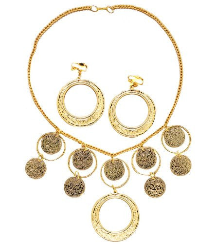 Goldtone Necklace and Earrings Set