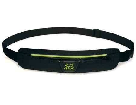 Airflow Microstretch Black Belt w/HI-Viz Green Reflective, Black/Hi-Viz, pocket: 9" x 2"