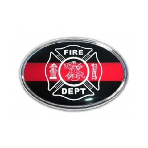 Firefighter Chrome Auto Emblem (Oval)
