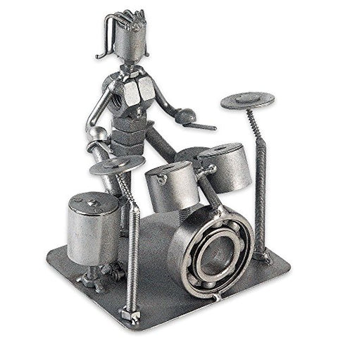 Recycle Metal Art Collections, Rock Drummer, 5 inches x 5 inches x 3 inches