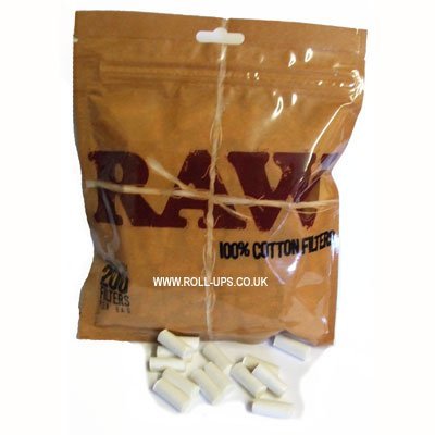 Raw Cotton Filter Plugs Bag/200 Org