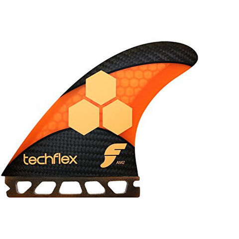AM2 Techflex Large Thruster Fin Set - Fluro Orange