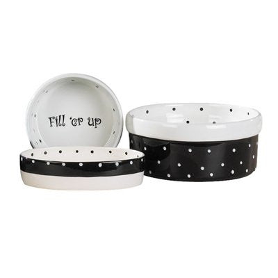 Pet Studio Polka Dot Dishes - Pink/Princess, 13 oz