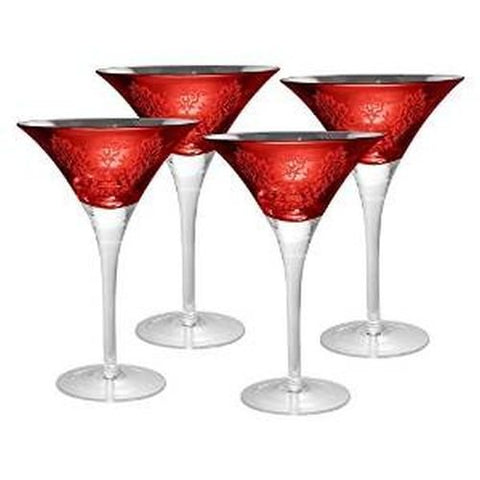 BROCADE MARTINI, 8 OZ., RED