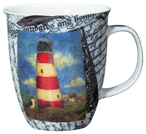 Coastal Beach Harbor Lighthouse Coffee Latte Mug
