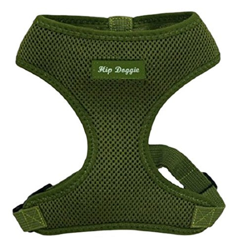 Hip Doggie Ultra Comfort Harness Vest - Olive Green, Large