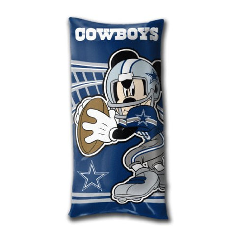 Dallas Cowboys NFL Mickey Folding Body Pillow 18”x36”