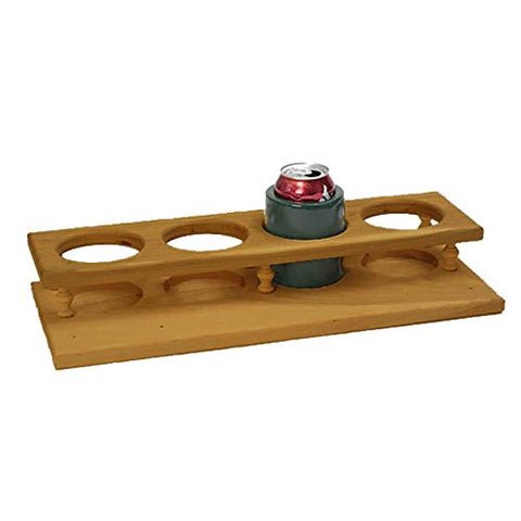 Drink Holder, Solid Wood – Light Stain –Mounts to table rail