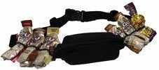 SPIbelt Adult Water Resistant Belt with Energy Gel Loops, Black Zipper, Logo Band