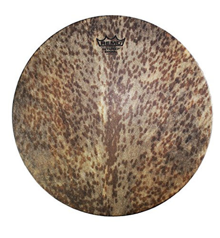 Drumhead, M2 Type, SKYNDEEP Natural, Goat Stripe Brown Graphic, 14" Diameter