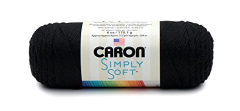 Caron Simply Soft - Solid 6 oz (Black)