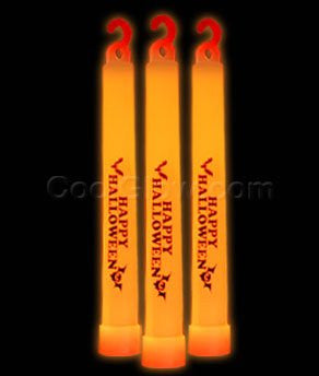 6 Inch Premium Happy Halloween Glow Sticks