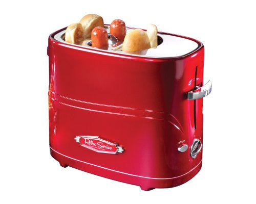 Nostalgia Electrics Pop-Up Hot Dog & Bun Toaster - Retro Red