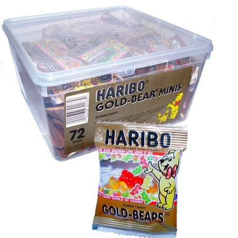Gold Bear Minis in Tub, 72-count