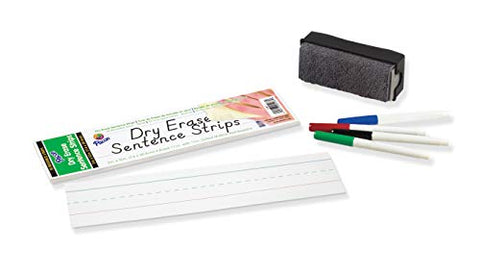 Dry Erase Sent Strips White 3x12 30