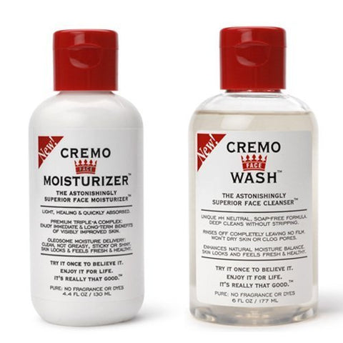 Cremo Cream Face Wash(6fl.oz.) + Cremo Cream Face Moisturizer(4.4fl.oz)(pack of 2)