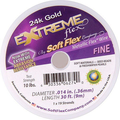 SOFT FLEX EXTREME .014 DIA. 30 FT - 24K GOLD