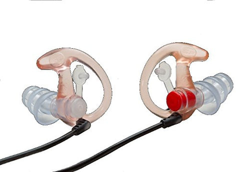EP4 Sonic Defenders Plus Filtered Flanged Earplugs 1 Pair Small Clear
