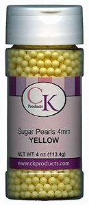 Yellow Sugar Pearls, 4oz