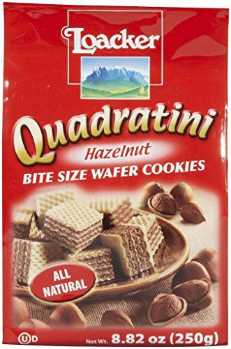 Quadratini Hazelnut Wafer Cubes, 8.8 oz