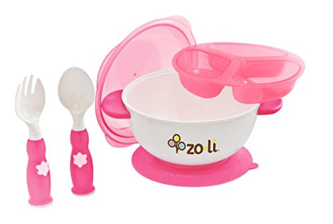 Stuck Suction Feeding Bowl Kit - Pink