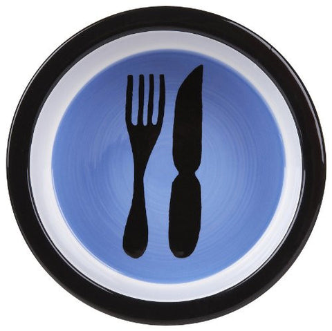 Melia Knife & Fork Ceramic Dog Bowl - Large