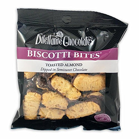 Biscotti Bites Toasted Almond (Dipped in Semisweet Chocolate) 4 oz.