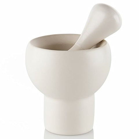 Mortar in Stoneware with Pestle, 4¼ in.