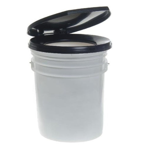 TOILET ASSEMBLY- 5 gallon bucket w/snap-on lid and seat