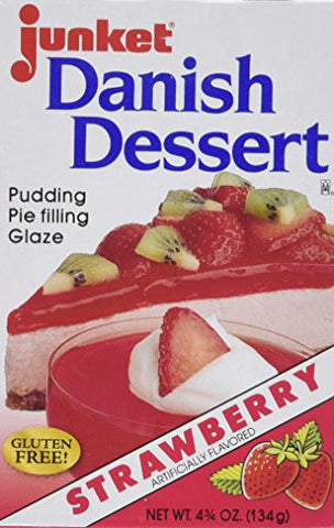 Junket Danish Dessert - Strawberry, 4.75 oz