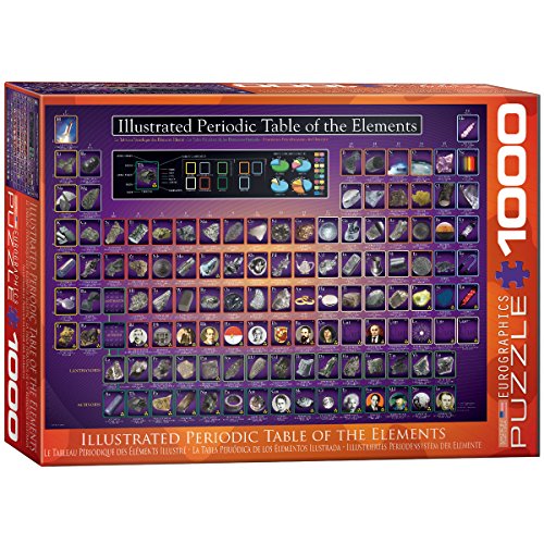 Illustrated Periodic Table of the Elements 1000 pc 10x14 inches Box, Puzzle