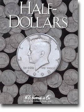 H.E. Harris and Co. Half Dollar Coin Folders, Plain Half Dollar Folder, 36 openings