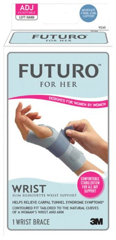 Futuro Slim Silhouette Wrist Support, Left Hand, Adjustable