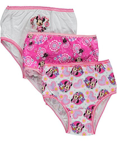 Mickey Mouse Clubhouse Minnie and Daisy 3 Pack Girls Panties for girls (2T-3T)