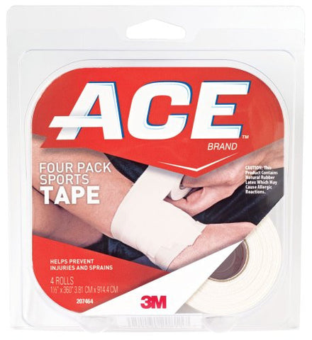 Sports Tape 1 1/2 in x 10 yd 4/pk