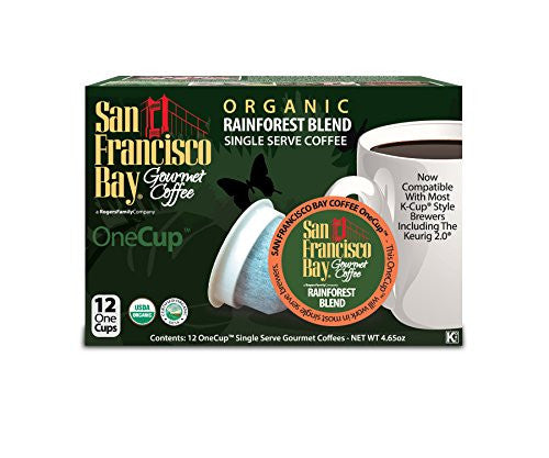 San Francisco Bay Gourmet Coffee OneCup, Organic Rainforest Blend 12 count