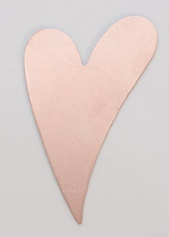 COPPER 24GA - 1 1/4x3/4" FUNKY HEART- PK/6
