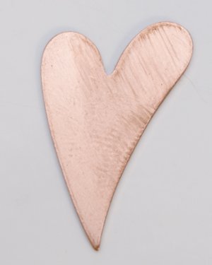 COPPER 24GA - 1"x 5/8" FUNKY HEART- PK/6