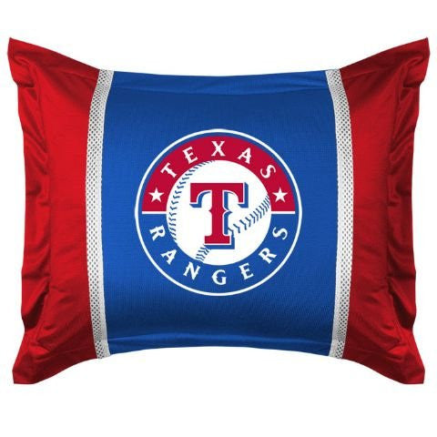 SIDELINES SHAM Texas Rangers  - Color Bright Blue - Size Stan