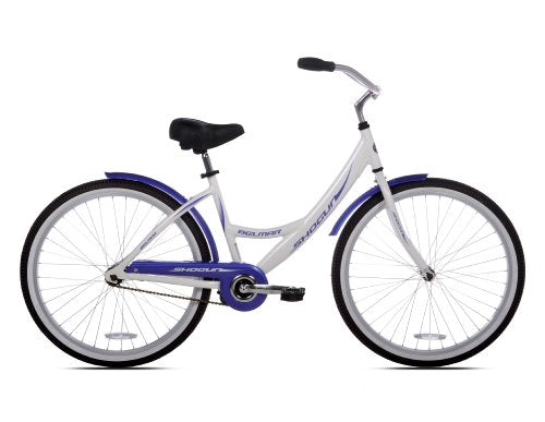 26" Shogun Belmar Cruiser Ladies' Bike, White/Blue