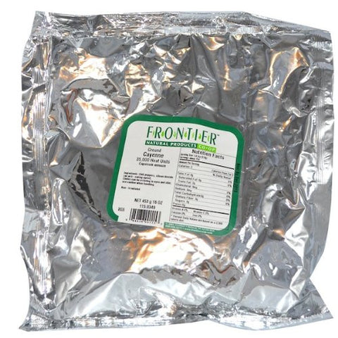 Bulk Chili Pepper, Cayenne Powder (90,000 HU) 1lb package, Certified Organic