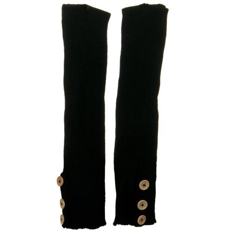 Solid Wing, Plain Leg Warmer - Black (18" long, 4" wide)