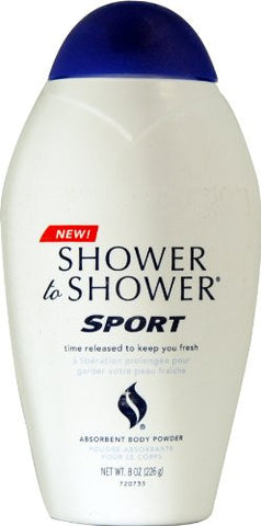 Shower To Shower Absorbent Body Powder-Sport-8 oz (Quantity of 6)