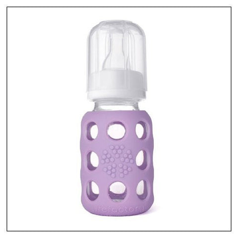Lifefactory 4 Ounce Baby Bottle (SET OF TWO), color = Lilac