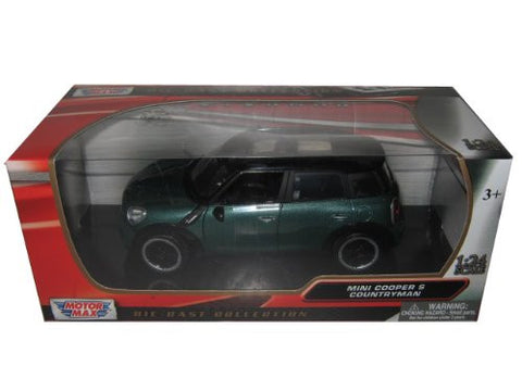 Motormax - Mini Cooper S Countryman w/ Sunroof (1/24 scale diecast model car, Green)