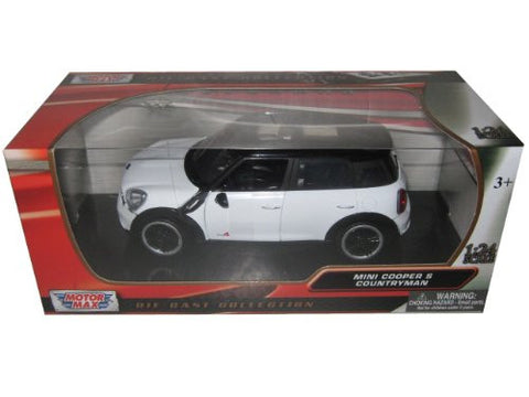 Motormax - Mini Cooper S Countryman w/ Sunroof (1/24 scale diecast model car, White)