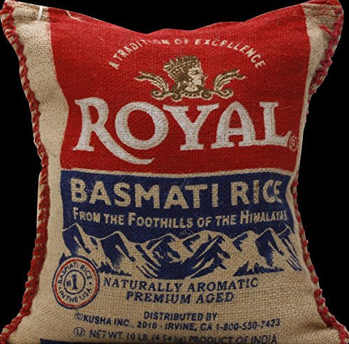 Royal White Basmati Rice burlap bag 10.0 LB