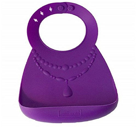 Baby Bib, Silicone (Color: Purple)